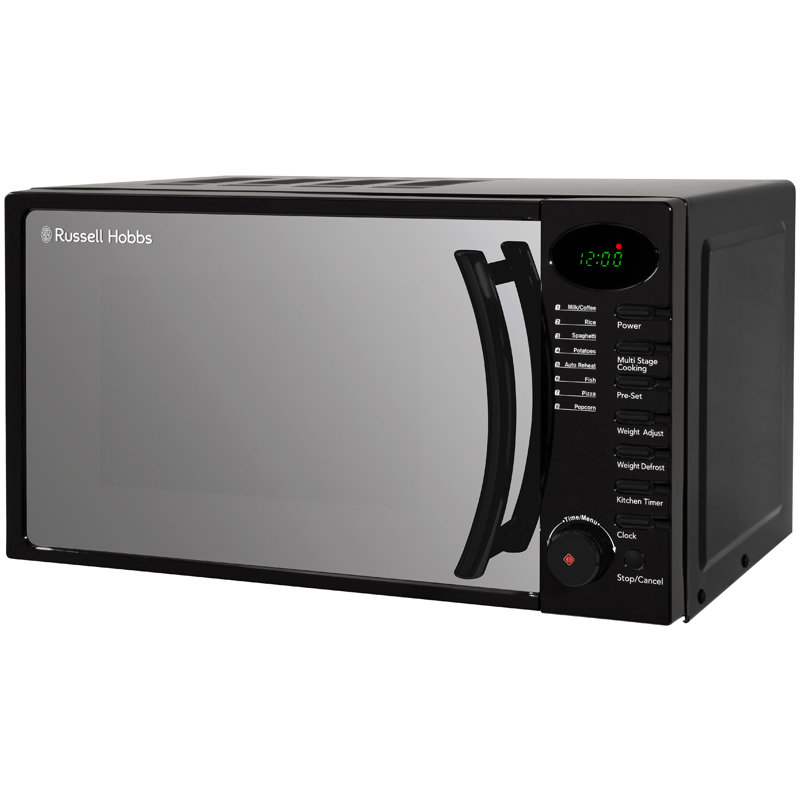 Russell Hobbs RHM1714WC Legacy 17 Litre White Digital Microwave, Black/Silver