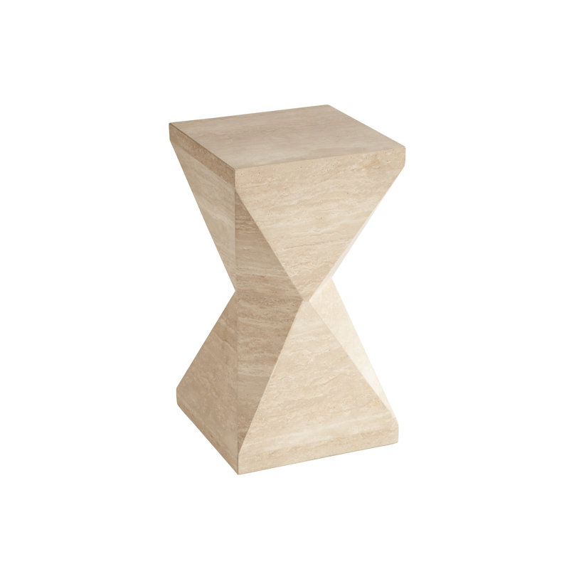 Sunset Key Solid Wood Block End Table