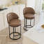 Tabouret de comptoir pivotant 27 po avec structure cylindrique en métal Angelick-116179550-116179551