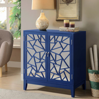 Einstein Blue Finish Console Cabinet by Corrigan Studio