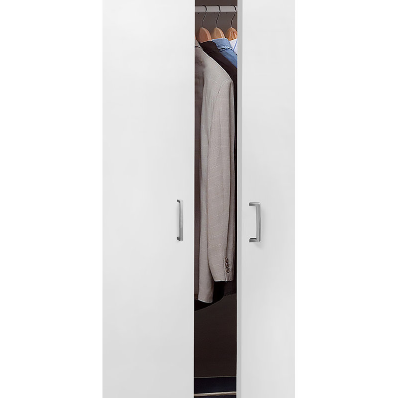 Facile 3 Door Manufactured Wood Wardrobe, White
