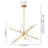 Burcker Aluminum Dimmable LED Modern Linear Chandelier-70693019-102743057
