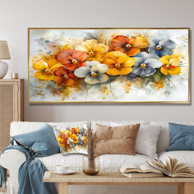 Hutchings Vibrant Garden of Blooming Violet Flowers II - Violets, art mural