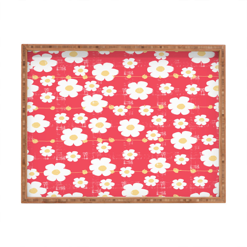 Trenace Wood Tray, 1.75" H x 14" W x 18" D