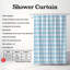 Blanc bleu - Rideau de douche Premium-345571956