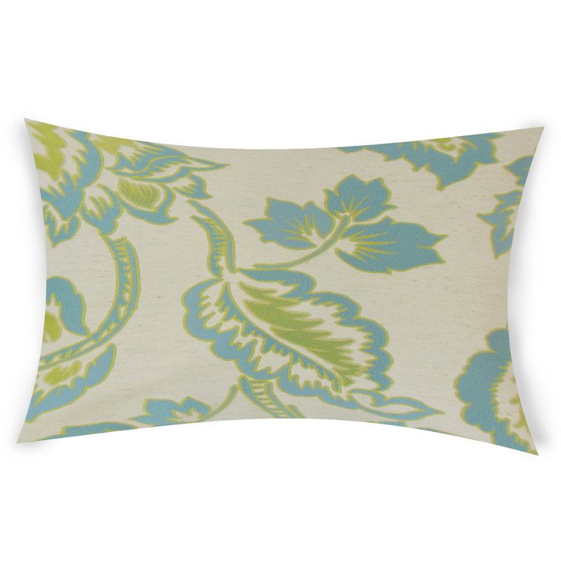 Floral Feather Reversible Throw Pillow, 12" x 18"