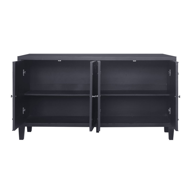 Armoire en bois Accent, Noir mat