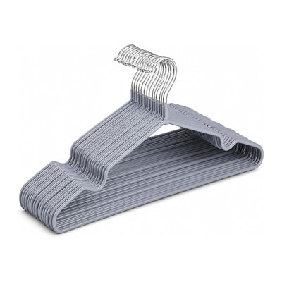 20 Pack Rubber Coated Metal Hangers For Clothes