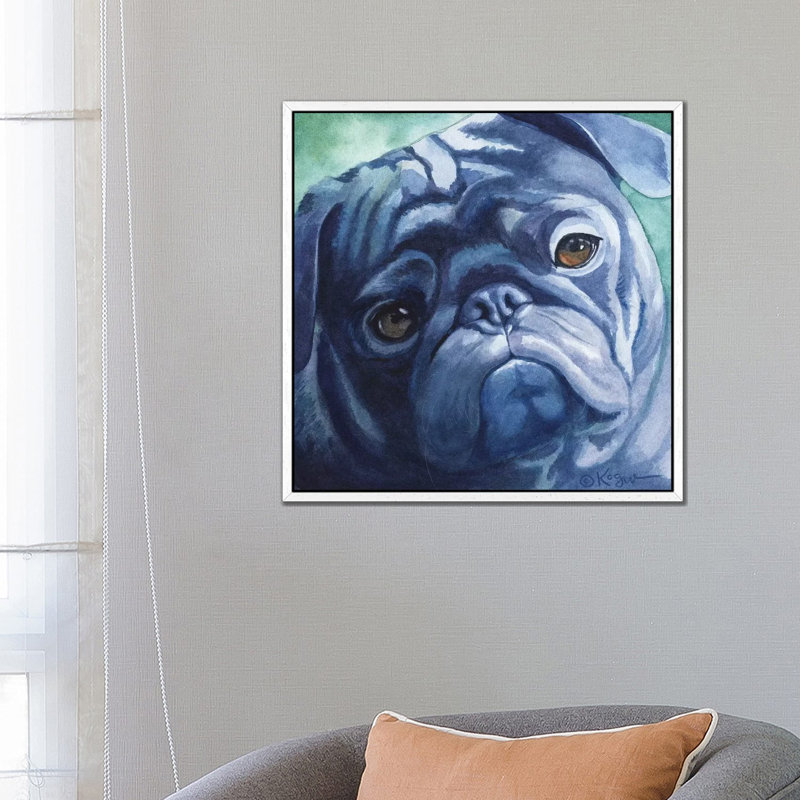 Duncan by Teresa Kogut - Painting on Canvas, 66.04 cm H x 66.04 cm W, White Framed