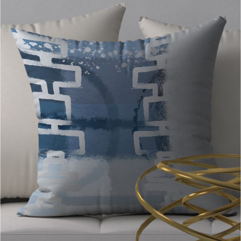 Abstract Throw Pillow, 24" H x 24" W