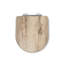 Grey Oak D Shape Soft Close Toilet Seat, Flexi-Fix Hinges (Varese)-66290819