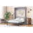 Gray Full Size Bed With Cabinet Storage - & Space Saving Solution Space Cabinet, Stable Frame User-