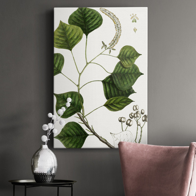 Tallow Tree - peinture sur toile tendue, H 18 po x l 12 po x P 1 po