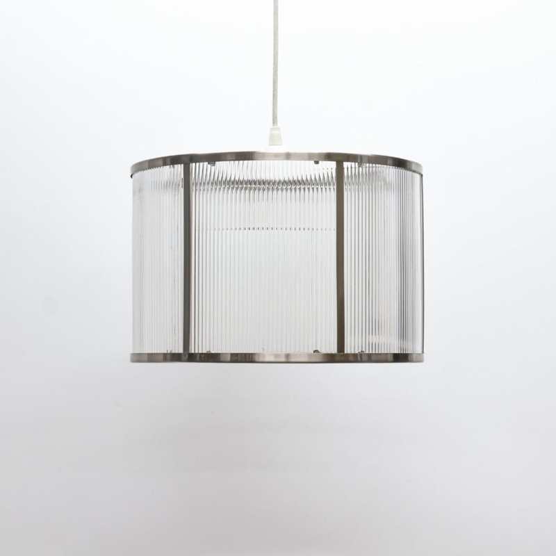 20 cm H Round Pendant Shade ( Screw On ) in Clear