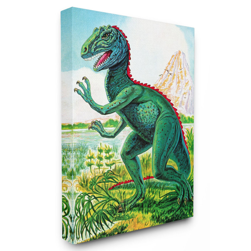 «Ralon Dinosaur Field Art», H 30 po x l 24 po, Toile tendue