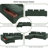 L-Shaped Sectional Sofa Chenille Upholstered Couch with Wooden Storage Compartment & Throw Pillows-2051967325