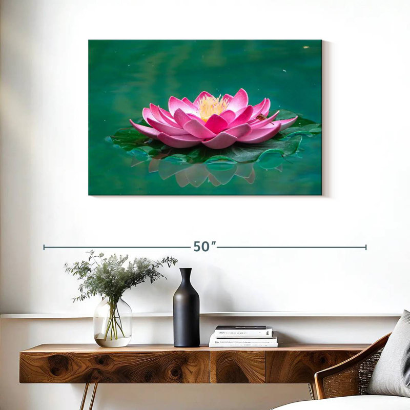 Harnek lotus en fleurs, H 24 po x l 36 po