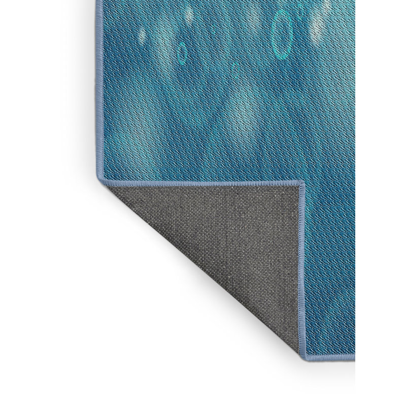 Tapis de zone bleue à motifs, Rectangle 5 pi x 7 pi