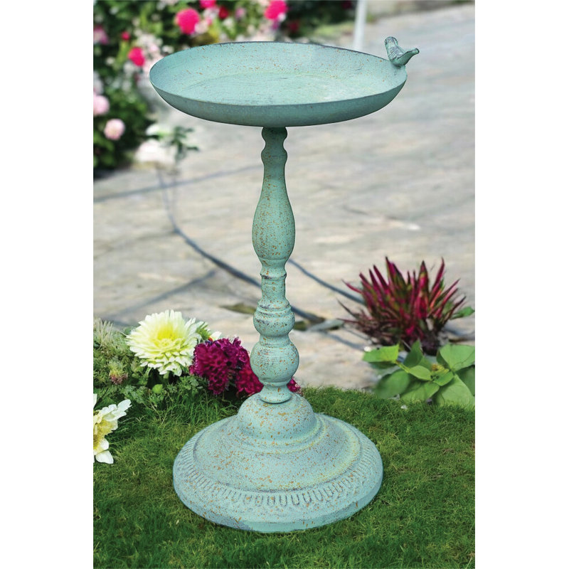 Metal Pedestal Birdbath