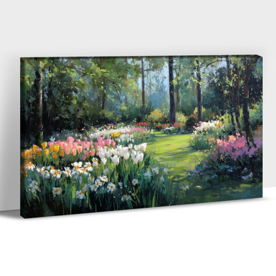 Adren Mountain Cottage Wildflowers, impressions sur toile campagne rustique, peinture, affiche décorative pour chambre à coucher, bureau, prêt à être suspendu, 18 po x 24 po