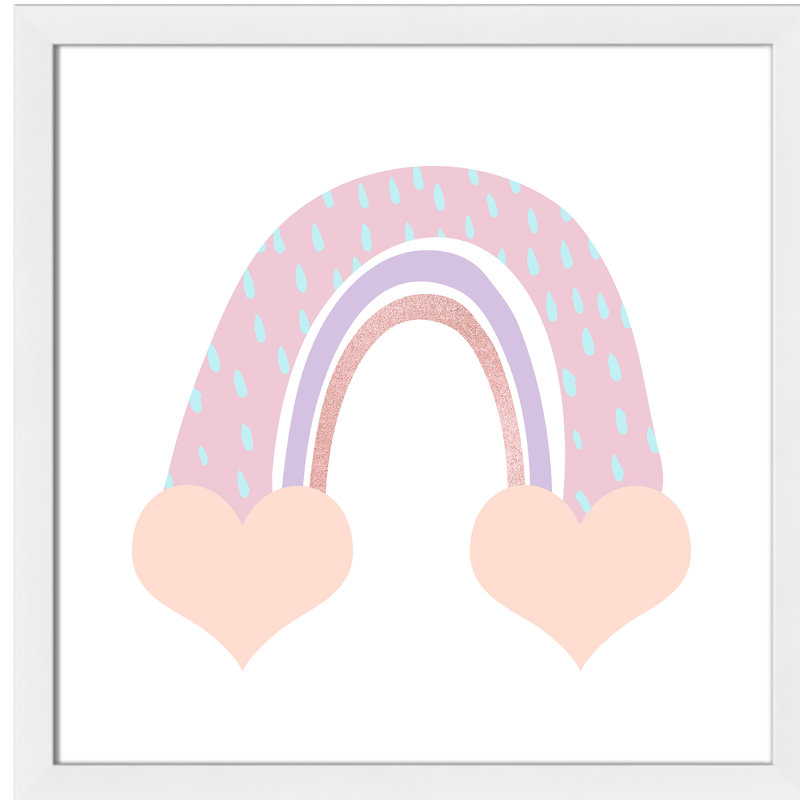 Arc-en-ciel 1, H 22,5 po x l 22,5 po x P 0,63 po, Cadre blanc
