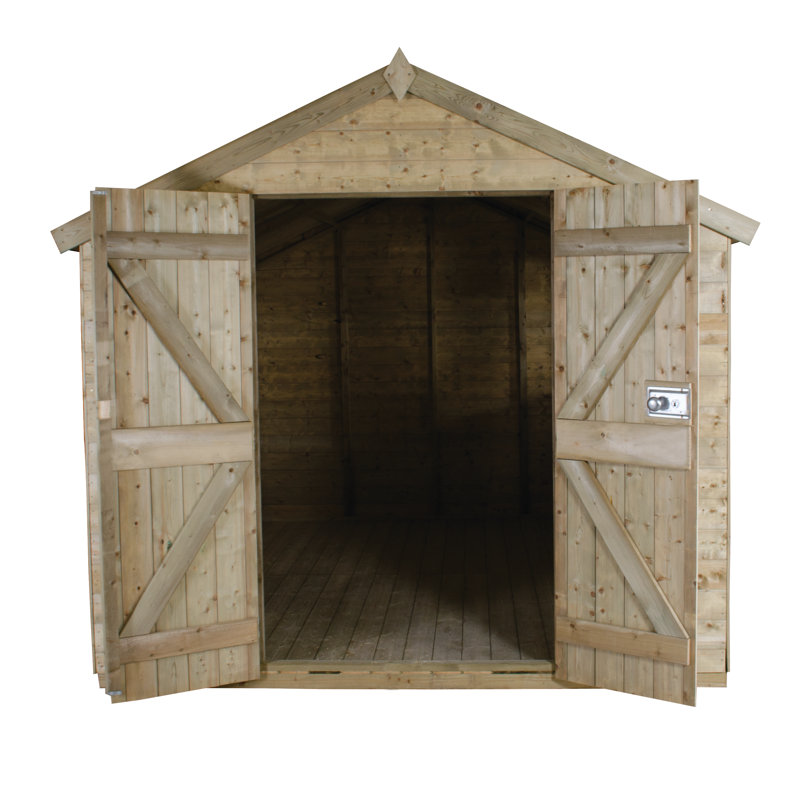 Apex Solid Wood Garden Shed, No