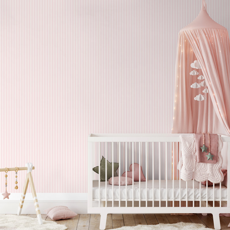 Slimline Stripe - Pink & White