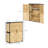 Modern Outdoor Storage Shed with Steel Frame and Fir Wood Panels, Black and Natural Finish-128977498
