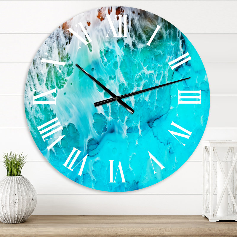 Waves Epoxy ResIn Art III - Horloge murale moderne, Petit