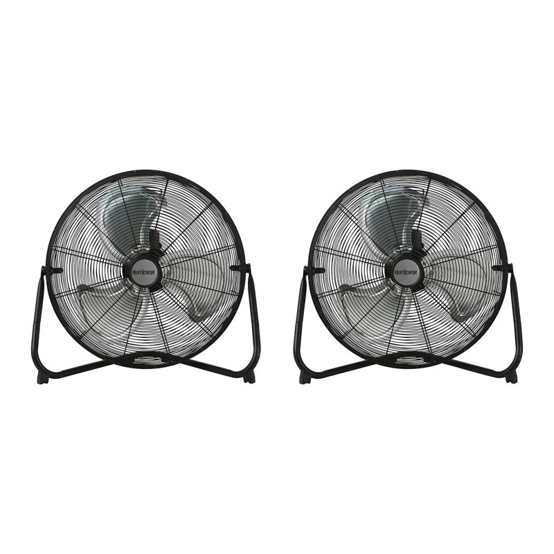 Ventilateur oscillant / debout Hurricane, H 22,5 po x l 24 po x P 7,5 po, Noir