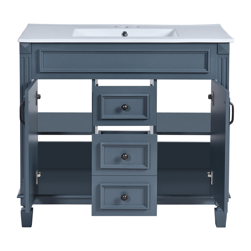 Meuble-lavabo simple, Blue