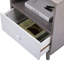 Table de chevet grise avec tiroir et espace de rangement élégants