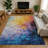 Premium Machine Washable Slesnick AMF1674 Abstract Rug-730029303