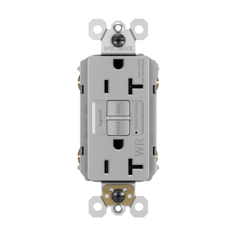 Prise de courant radiant GFCI 20 ampères Radiant, Gris