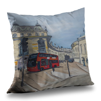 Piccadilly Circus London Gray Street Poly Twill Throw | Home Decor