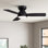 Petit ventilateur de plafond encastré 32 po avec lumières DEL et télécommande
