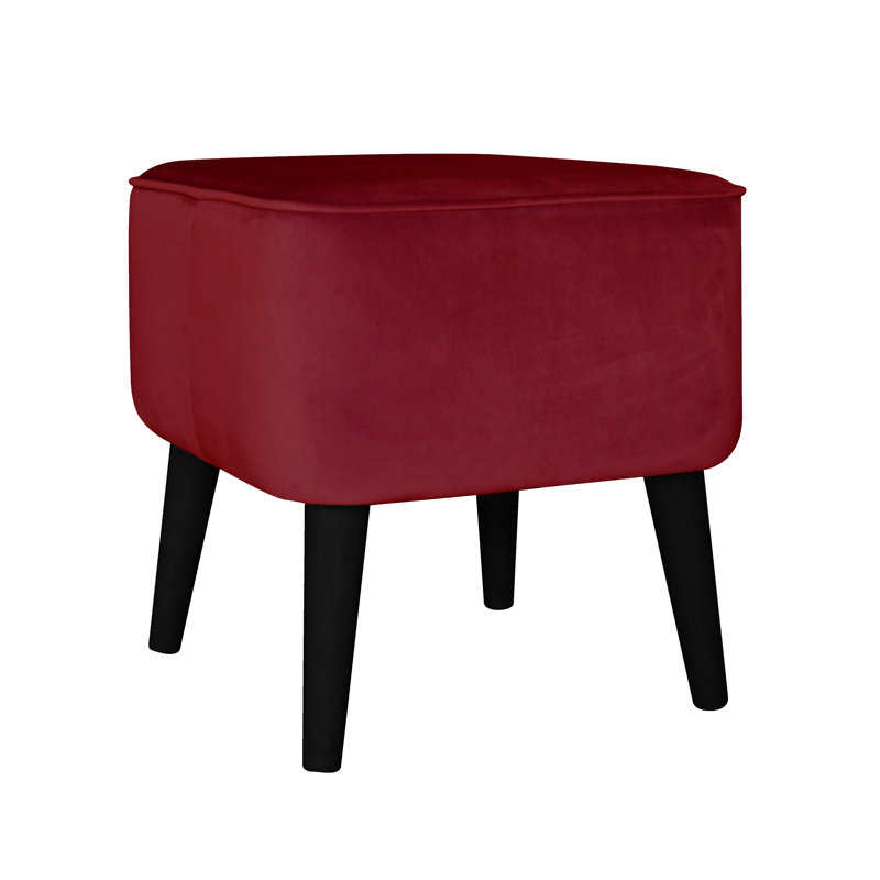 40cm Wide Square Solid Colour Standard Ottoman, Burgundy