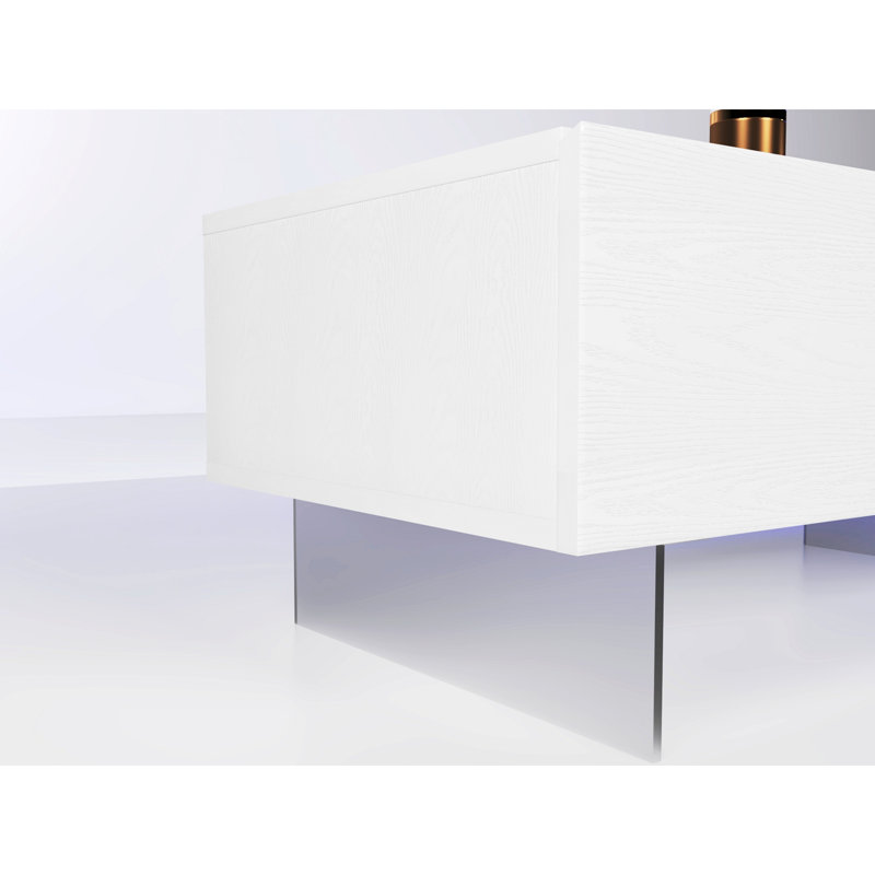 Crédence de rangement Iyland, console de télévision avec armoires de rangement, meuble télé à DEL extensible avec télécommande