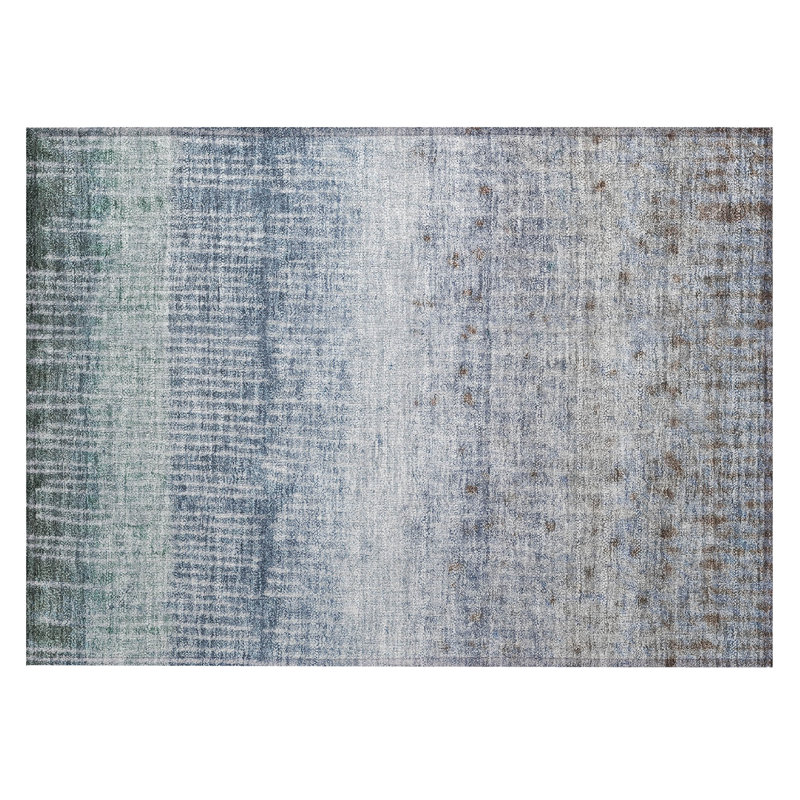 Machine Washable Indoor/Outdoor Chantille ACN2811 Modern Rug, Blue, 2'6" x 3'10"