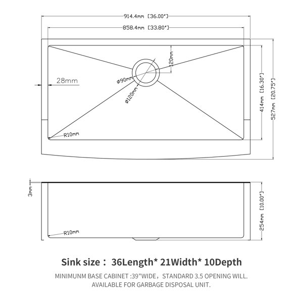 Dimensions du produit