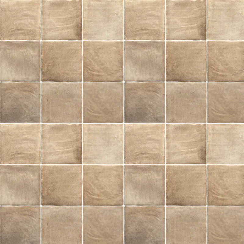 Riad 4X4 Ceramic Wall Tile, Cinnamon