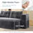 Lozena Boneless 79'' Convertible Corduroy Sleeper Sofa Bed, 15'' Thick Full-Size Compression Mattress Couch-495358129