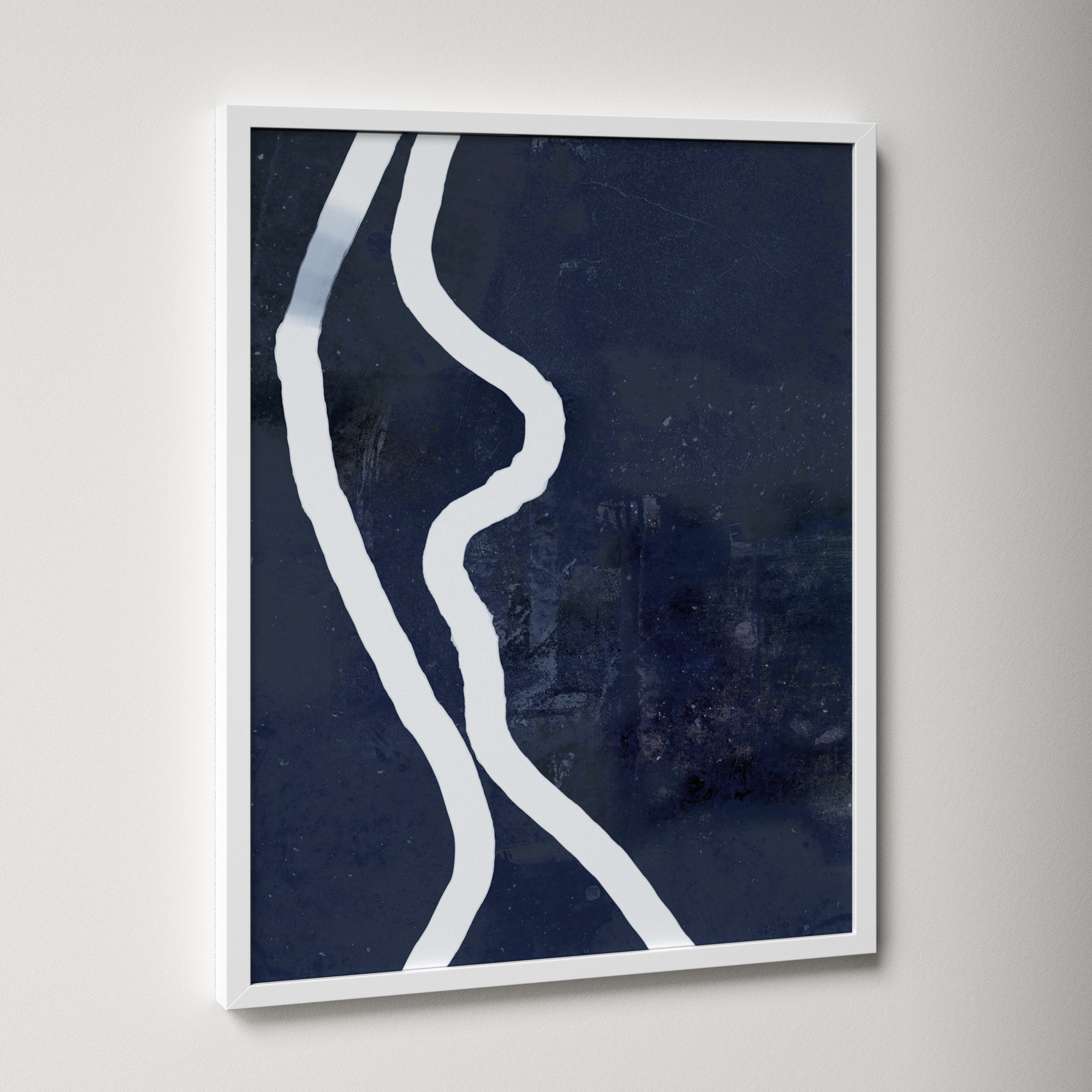 White Rope 2 by Jacques Pilon, White, 38" H x 30" W x 1.25" D