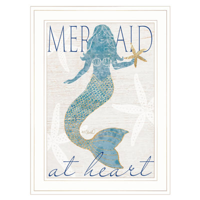 Mermaid at Heart Framed Wall Art for Living Room, Home Wall Décor by Kate Sherrill