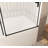 Frameless Shower Door 60 "W X 60" H, 1/4 "(6 Mm) Clear Tempered Glass, Explosion Proof Film, Stainless Steel Handle-116077777