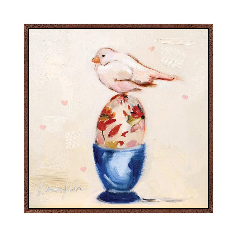 Sweet Expectations by Karen Weber - Painting on Canvas, 66.04 cm H x 66.04 cm W, Classic Brown Wood Framed