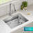 KRAUS Fairlane 25” ADA Compliant Undermount Single Bowl 18-Gauge Stainless Steel Kitchen Sink-123474586-123474588