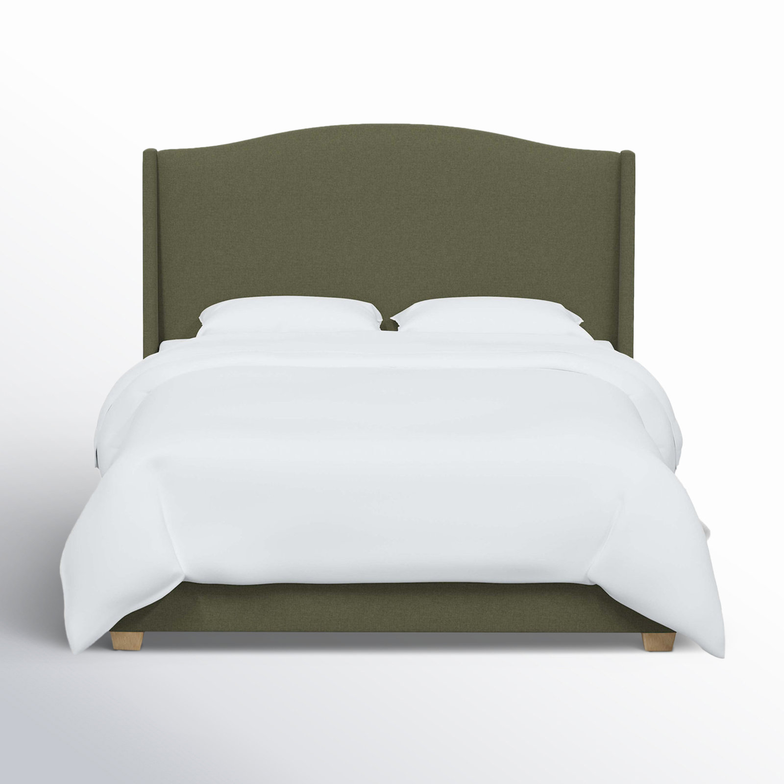 Allis Wingback Platform Bed, King, Zuma Laurel Textured Linen