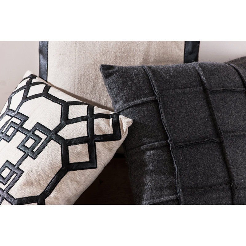 Best Striped Square Cushion, Cream