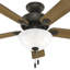 Ventilateur de plafond standard à 5 pales 44 po avec chaînette et ensemble d'éclairage DEL Swanson ENERGY STAR® 44 po-95545287-95545286